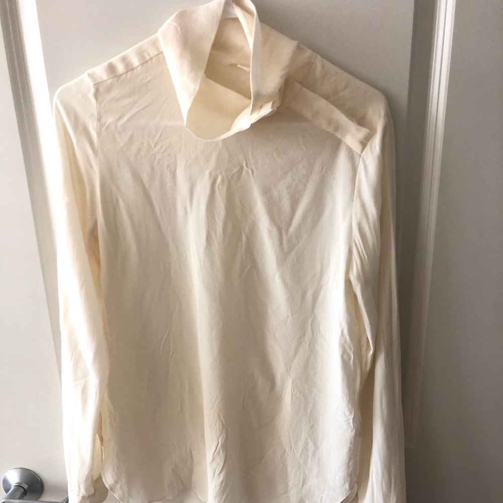 Cos Stores Light Yellow Silk Blouse View 4